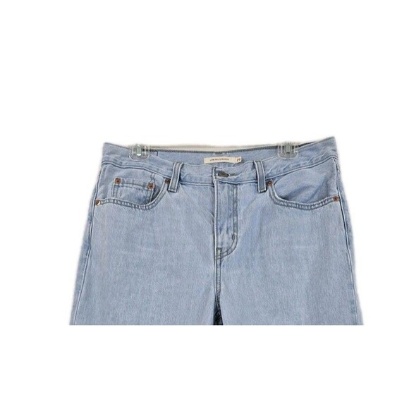 Levis Low Pro Straight Jeans Womens 29 Light Wash Ripped Distressed Cotton - Picture 4 of 16